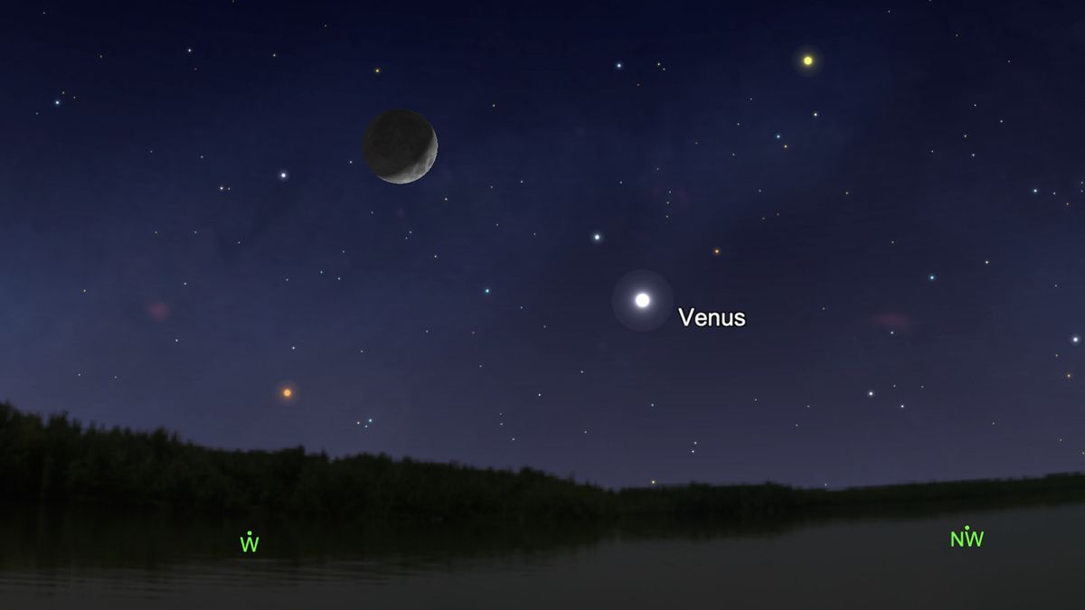 night sky map tonight April Is The Month Of Venus See The Evening Star At Its night sky map tonight