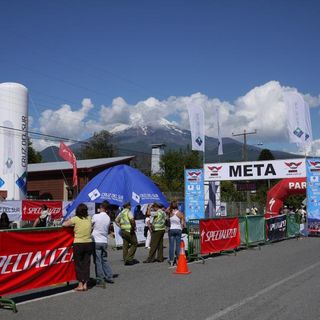 The start area for stage 1 of the Trans Andes