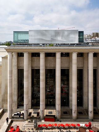 Modern restaurant exterior