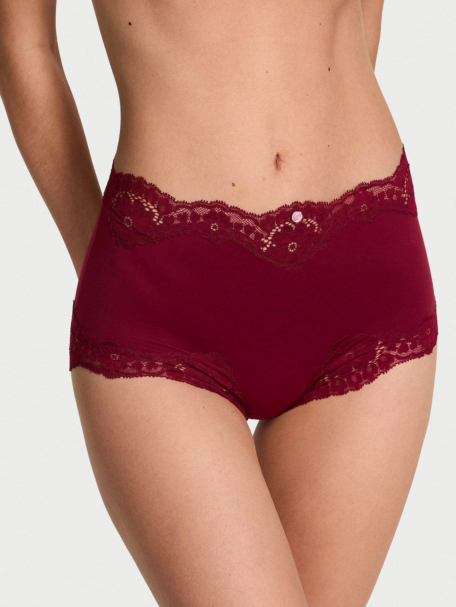 victoria&#039;s secret, Lace-Trim Boyshort Panty