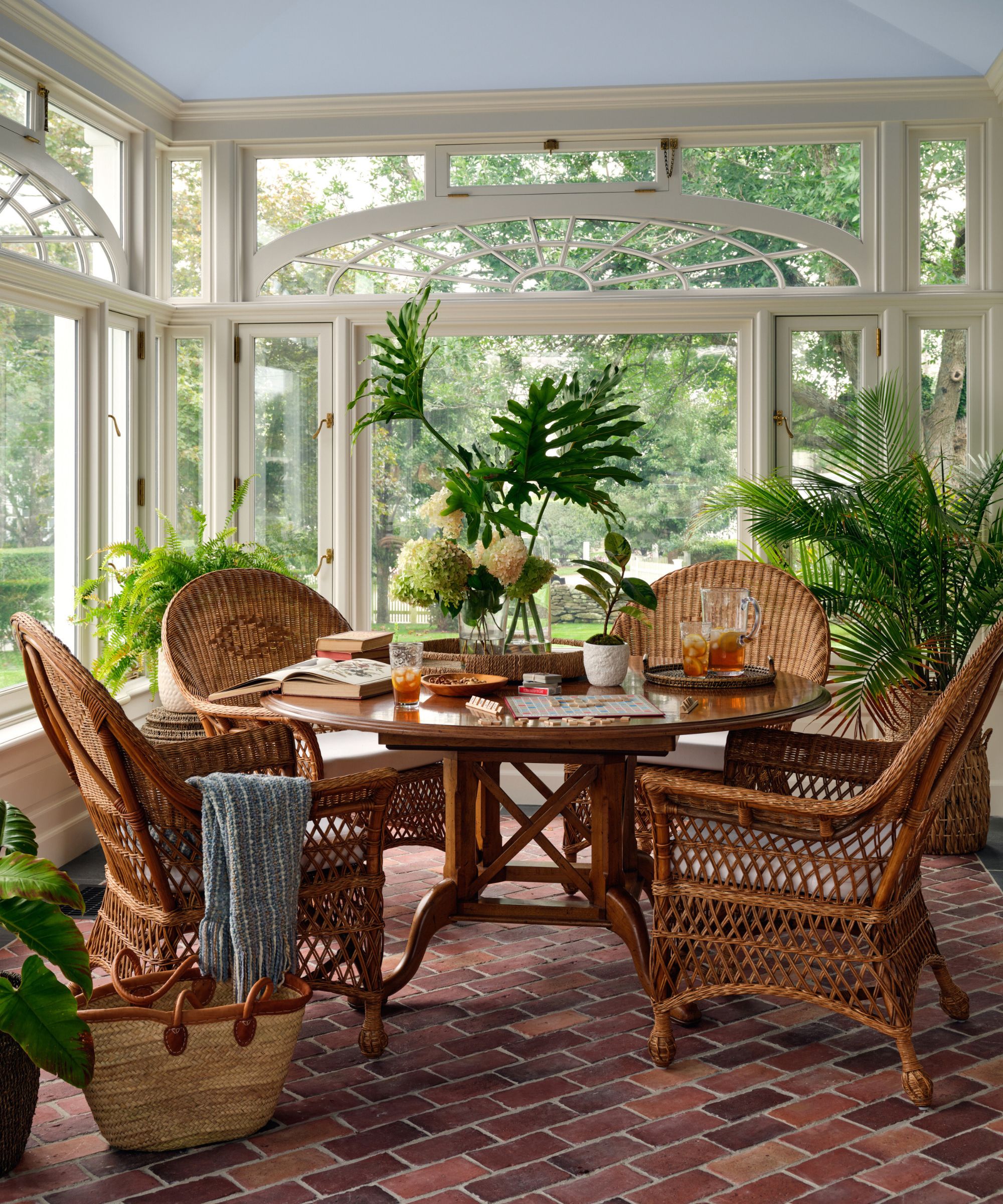 Meg McSherry Sun room with rattan furniture Sean Litchfield