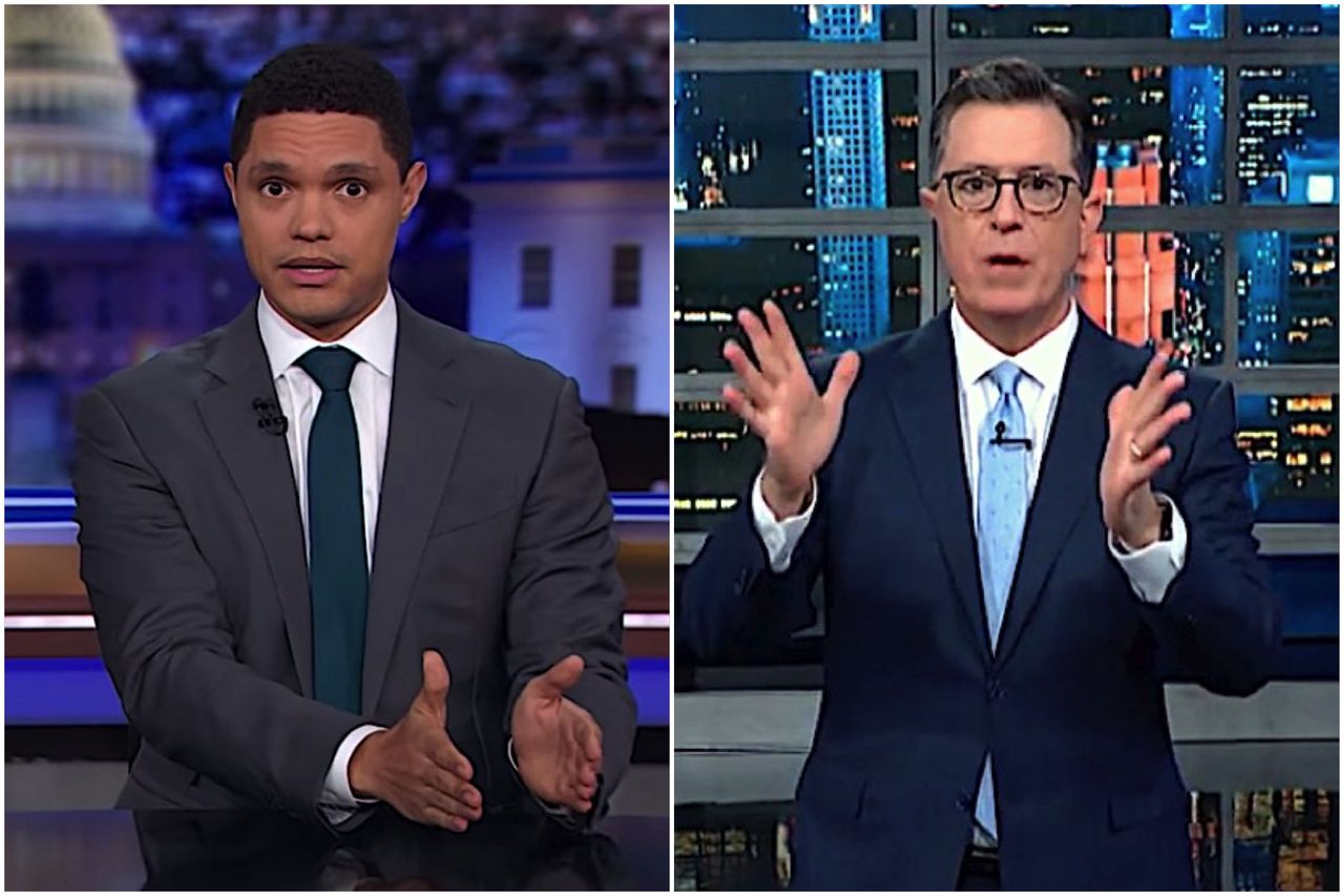 Stephen Colbert and Trevor Noah on Trump betraying the Kurds