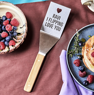 Personalised 'I Flipping Love You' Metal Spatula