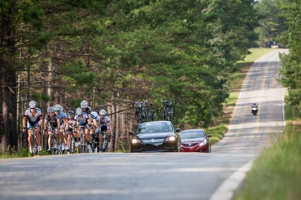 A decent gap developed for the women's break.