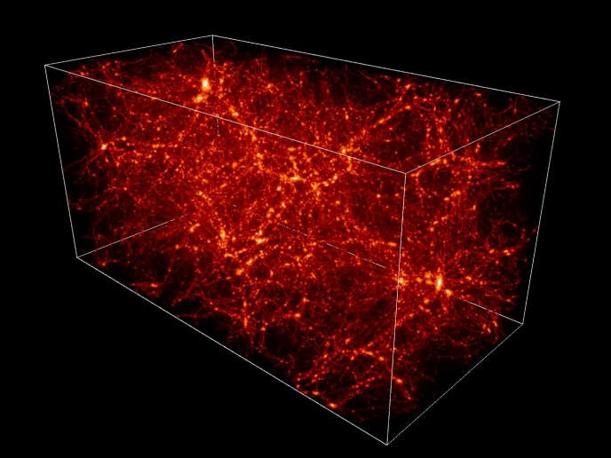 distribution of dark matter throughout the Universe