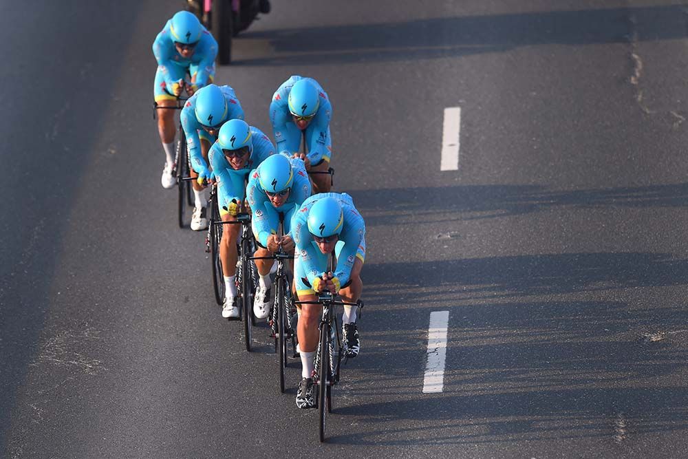 The Astana team finished ninth