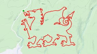 Strava art from Martyn Driscol - The Dragon