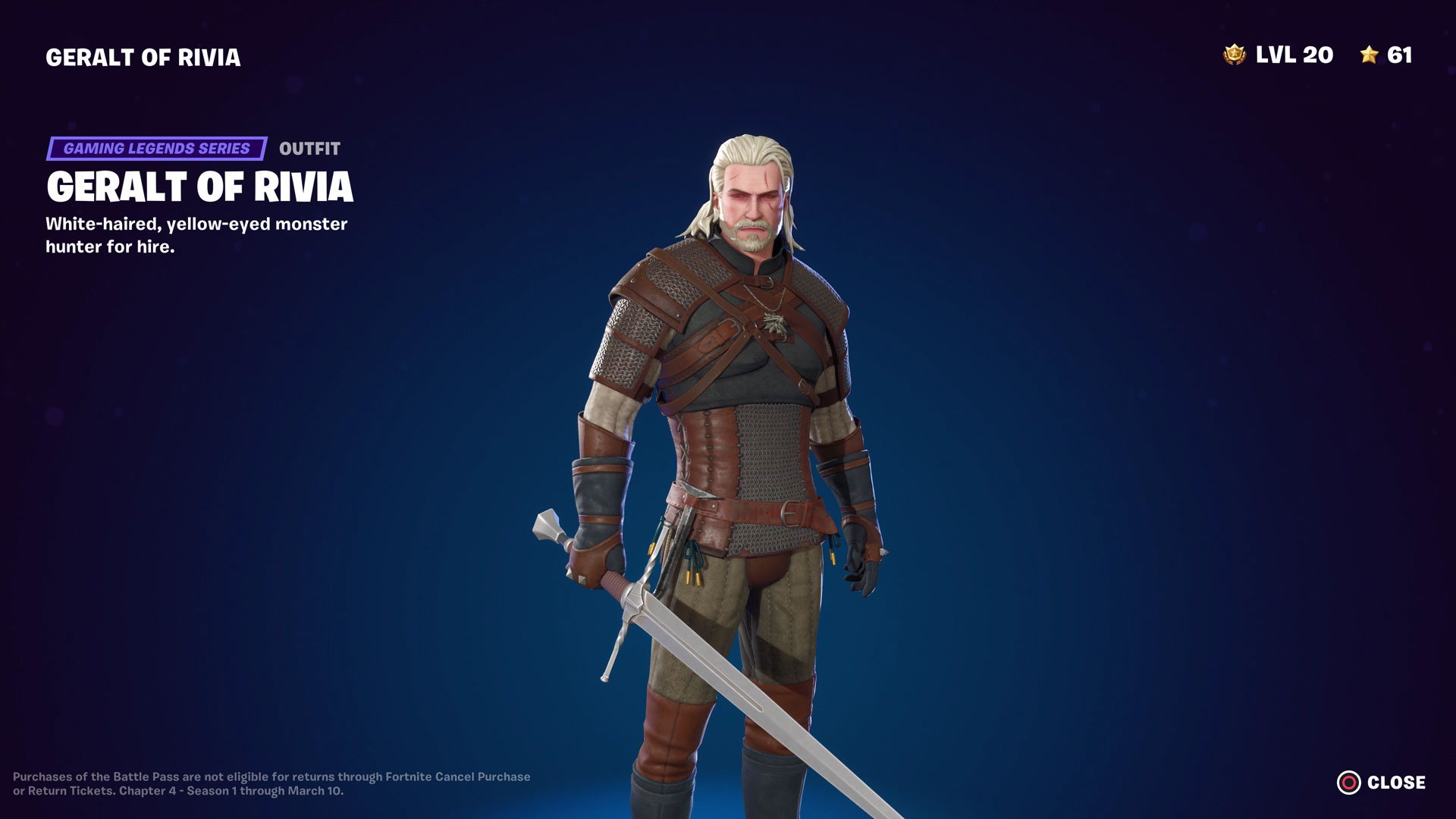 How to get Geralt of Rivia in Fortnite | GamesRadar+