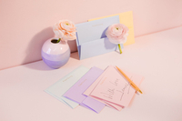 Prabal Gurung Creator Collab - Personalized Gold Hot Foil Notecards and Lined Envelopes
