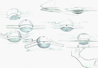 gliding manta ray, new sketches