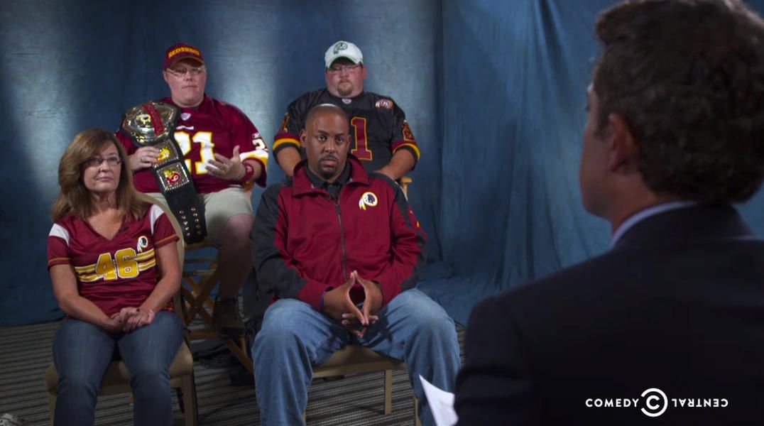 The Daily Show uncomfortably, hilariously, solves the Redskins&amp;#039; name problem