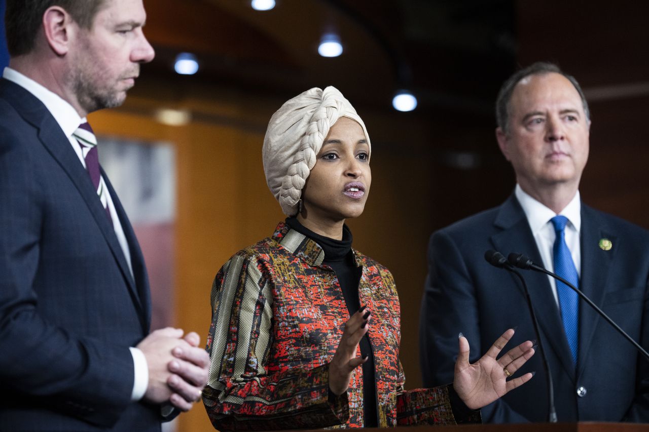 Eric Swalwell, Ilhan Omar, Adam Schiff