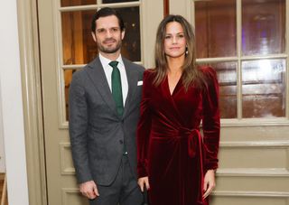 Princess Sofia looked stunning in red velvet