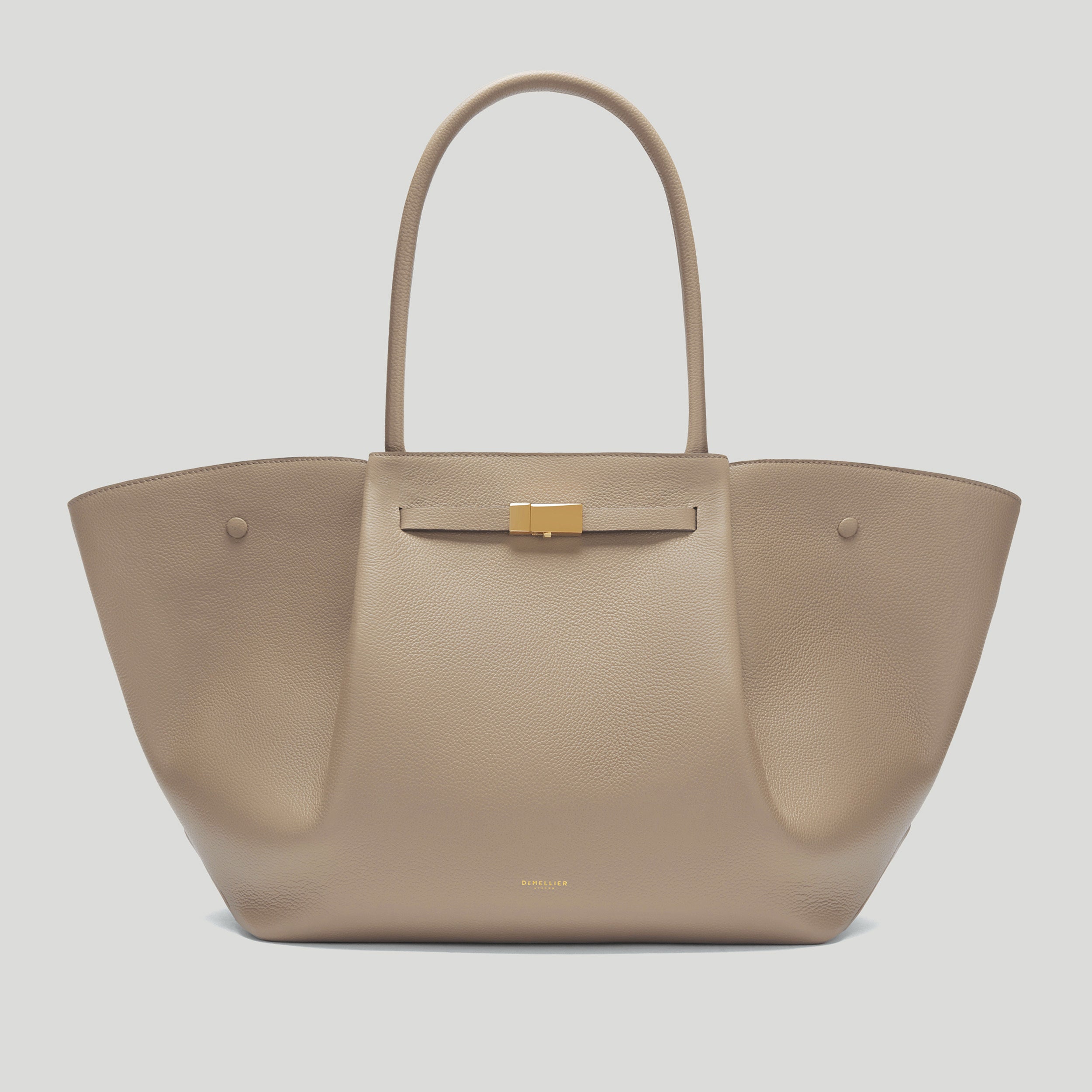The New York | Light Taupe Small Grain | Demellier