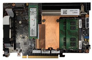 The NUC 9 Compute Element, built out by Razer.