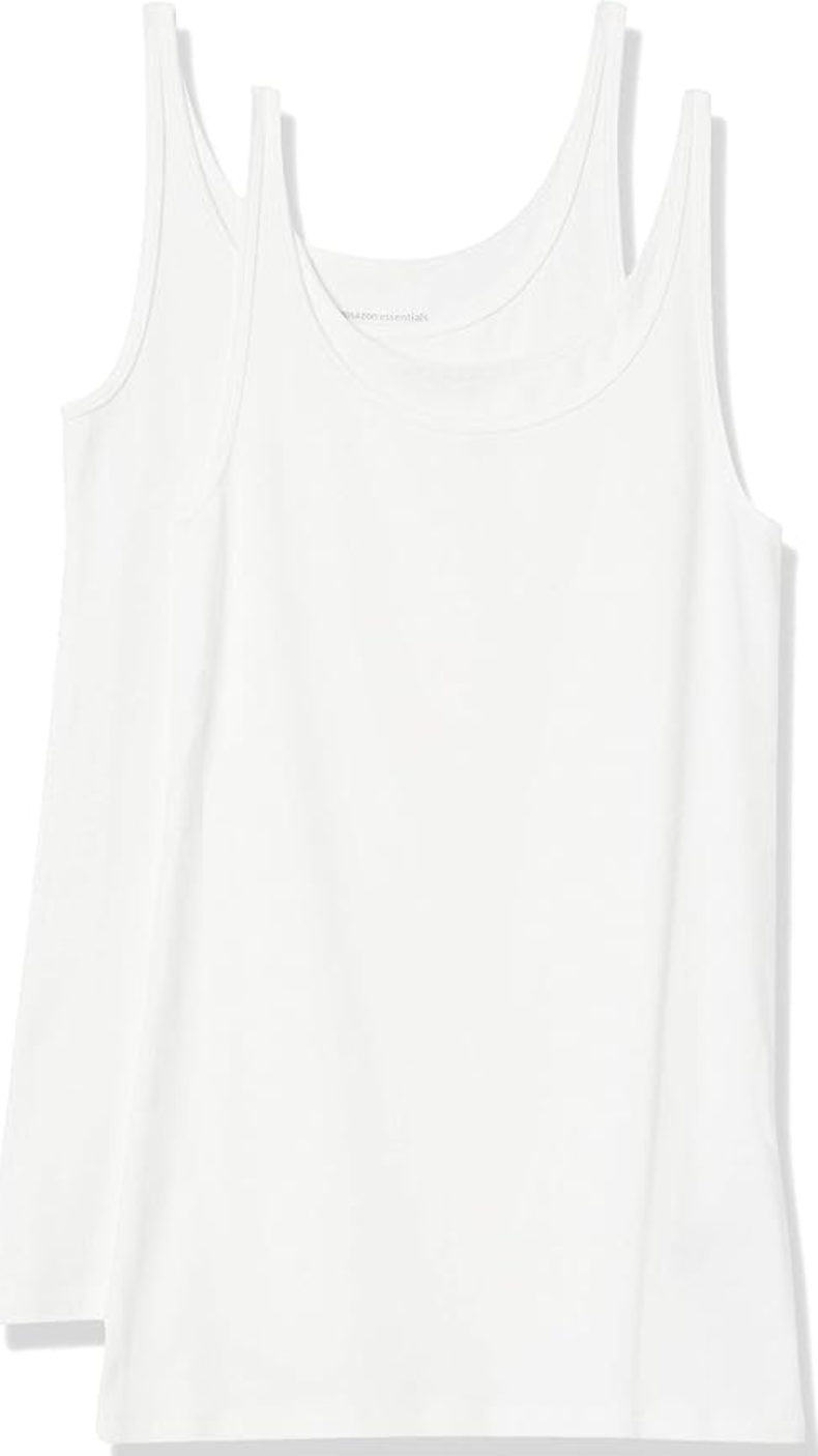 Amazon Essentials, Slim-Fit Thin Strap Tank Top, Pack of 2