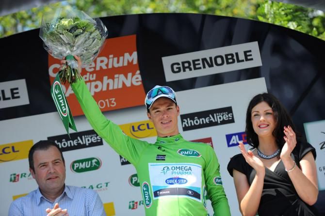 Points classification leader Gianni Meersman (Omega Pharma-QuickStep)