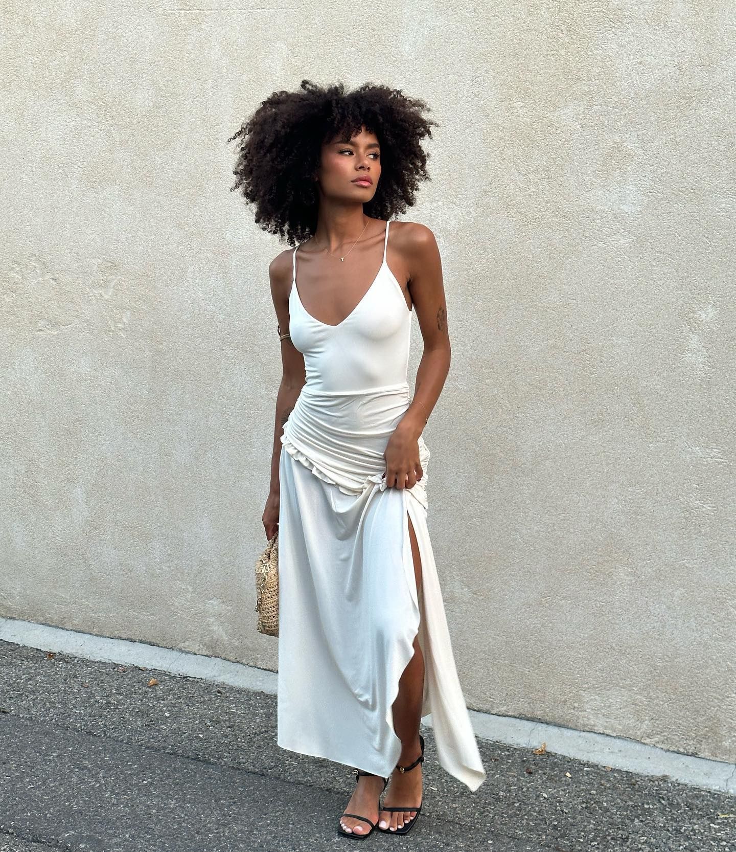 white skirt
