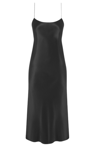 The Carolyn 2.0 Silk Slip Dress in Black — Refine