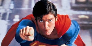 Christopher Reeve as the hero of the Oscar-winning Superman