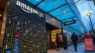 The exterior of an Amazon Go retail shop