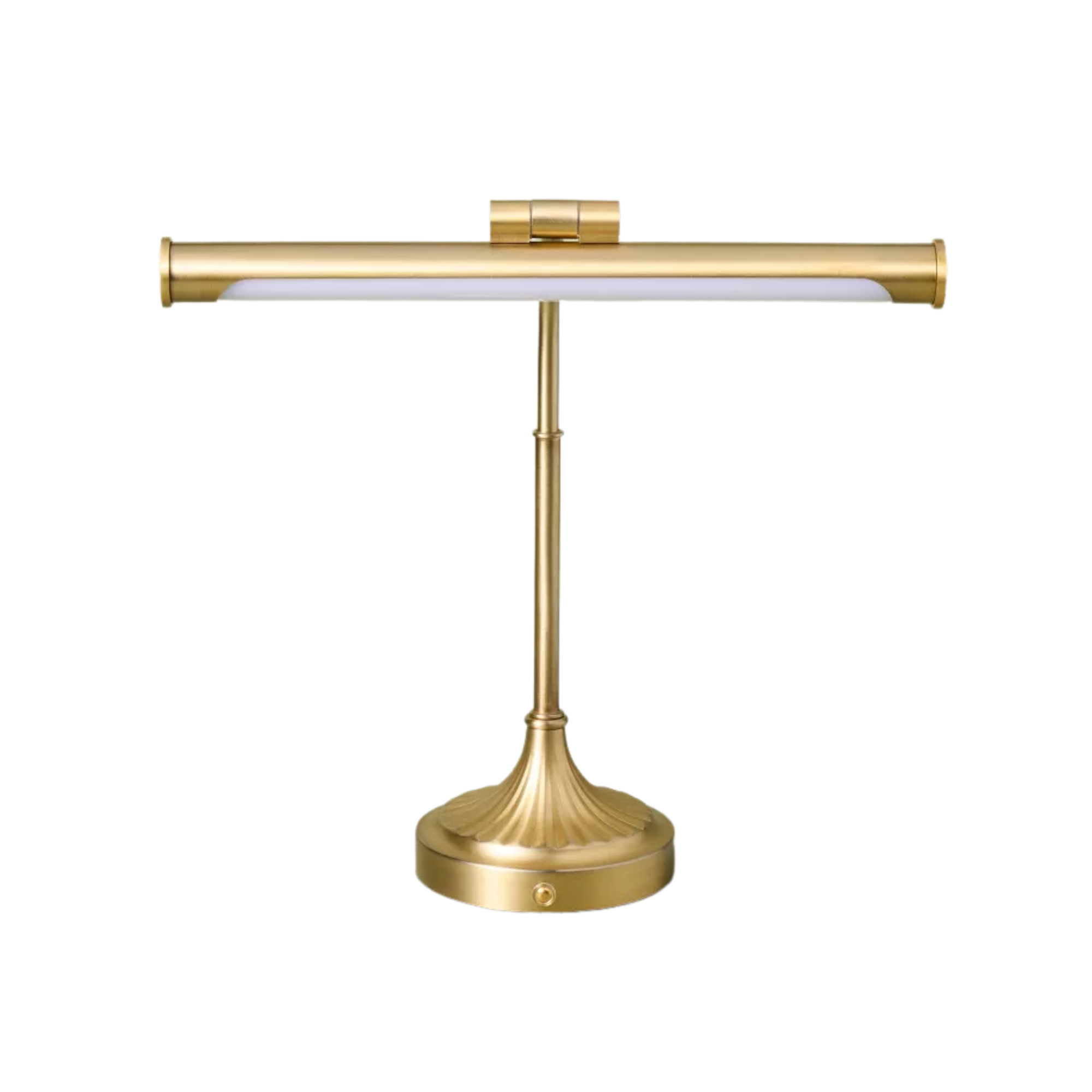 a brass portable lamp