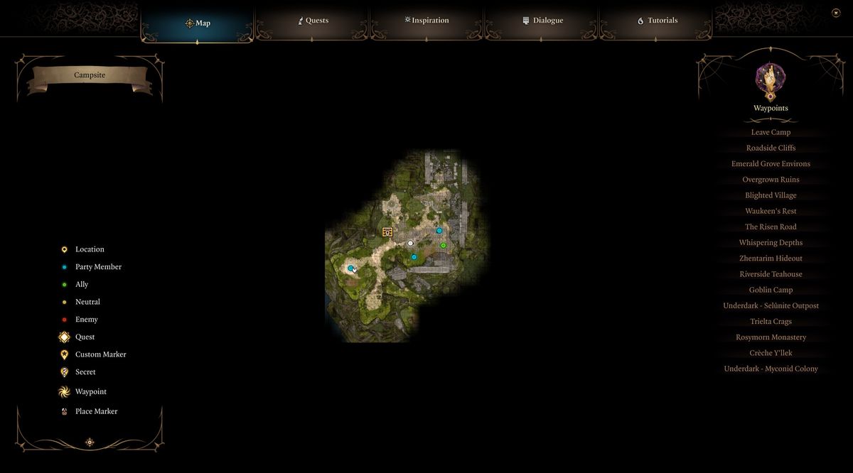 BG3 Rosymorn Trail camp
