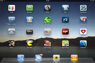 Apple iPad home screen