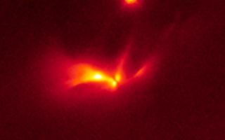 This infrared image from the NASA/ESA Hubble Space Telescope shows an image of protostellar object LRLL 54361. The image was released Feb. 7, 2013.