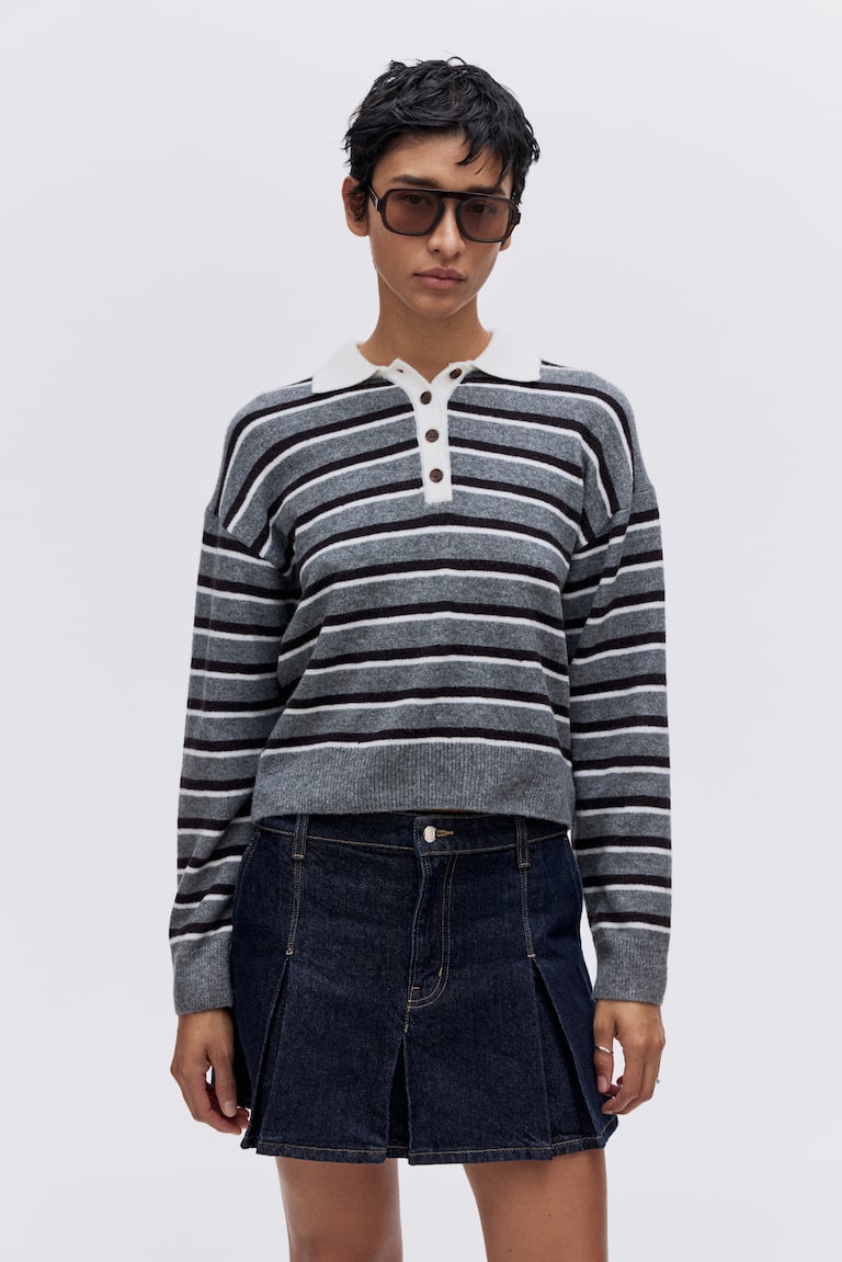 Oversized Polo Sweater