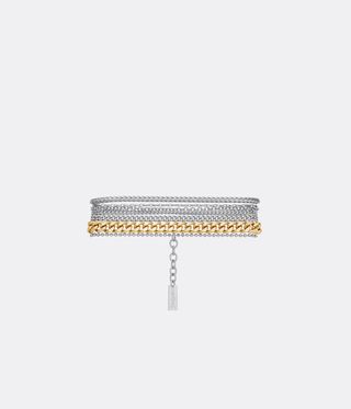 gold and silver Saint Laurent necklace