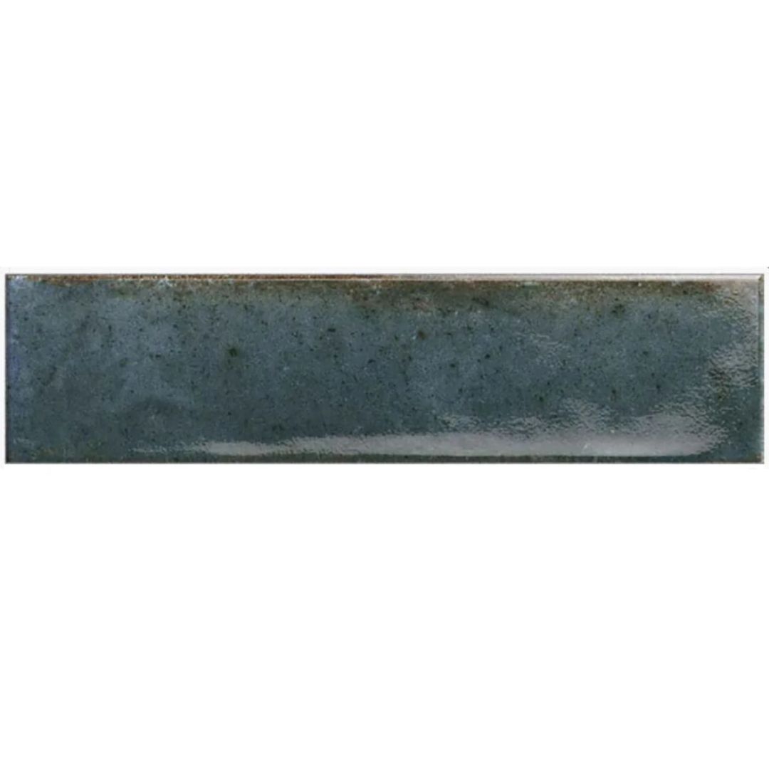 Planet Tiles and Bathrooms, Elazar Brick Blue Gloss 6cm 25cm