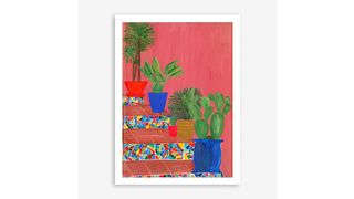 plants on the steps in colour print from Fy