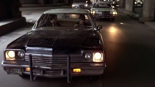 The Blues Brothers drive their Dodge Monaco to escape police