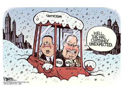 Political cartoon Georgia snow storm