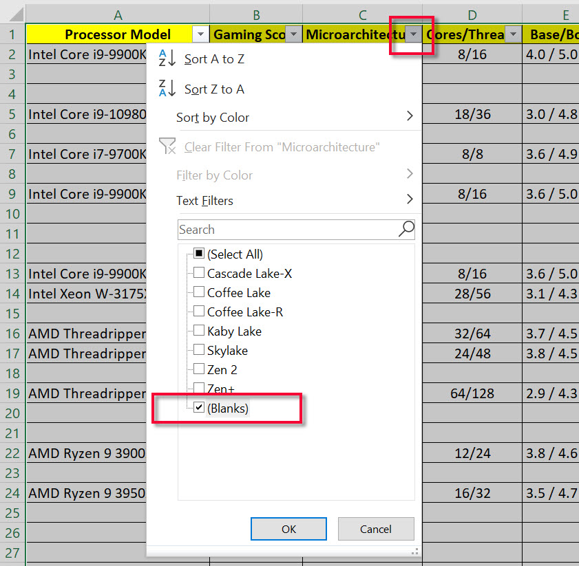 How to Delete Blank Cells in Excel