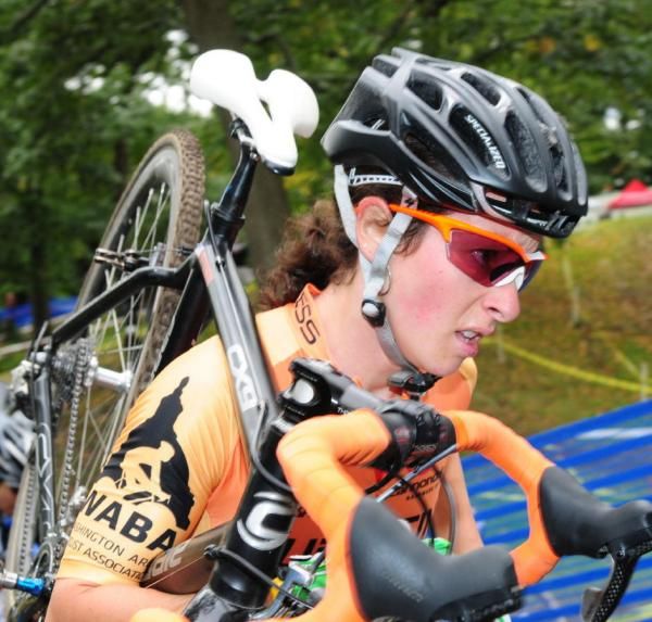 An October Factory Racing rider runs the barriers.