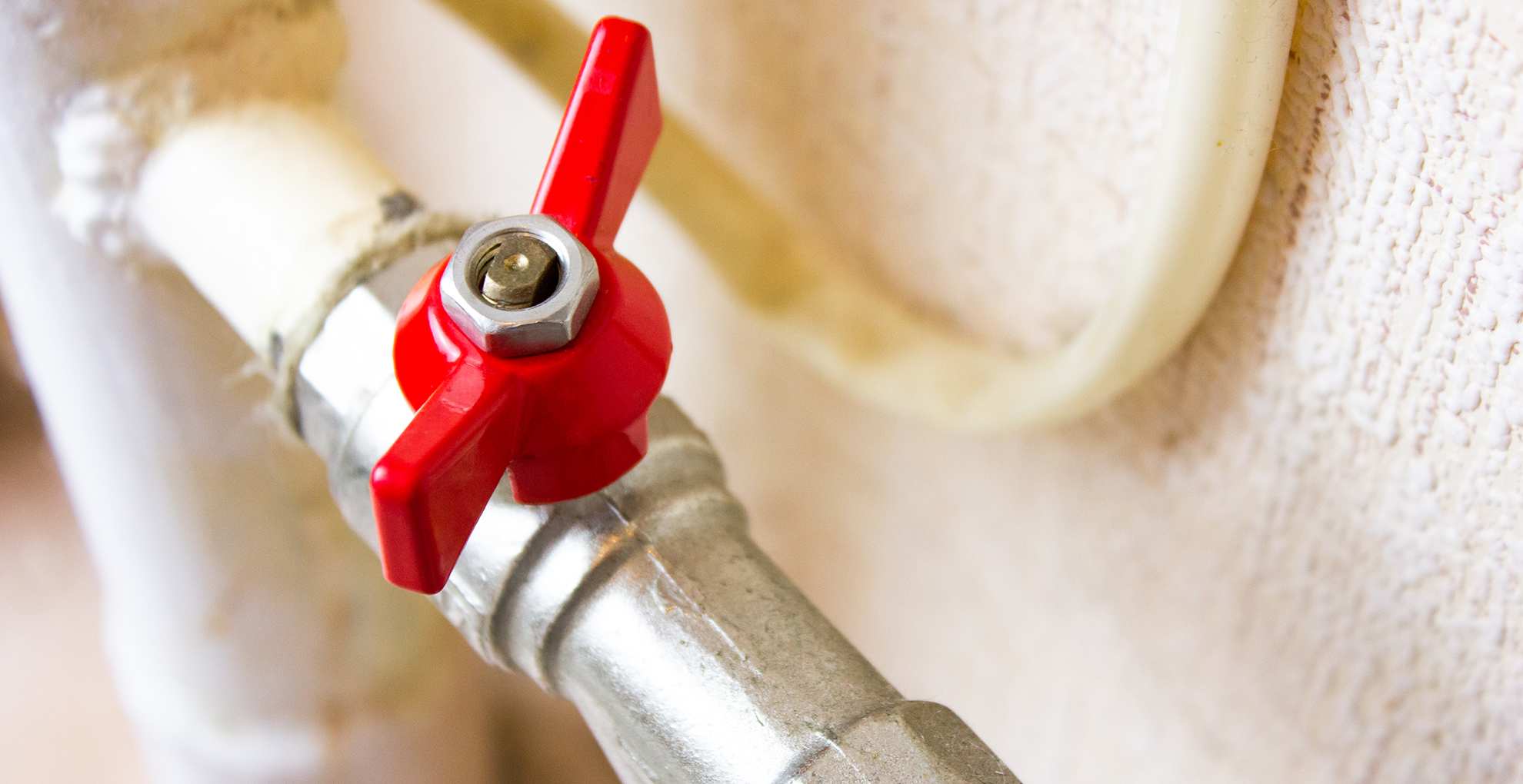 water valve under a kitchen sink