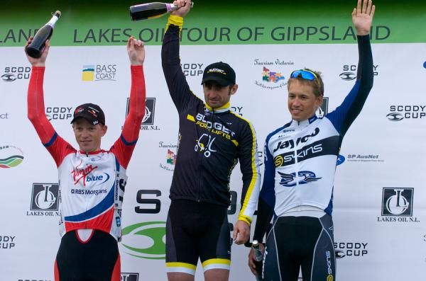 Last year's stage 2 Gippsland podium; L - R: Pat Shaw, Rico Rogers, Richard Lang, 3rd, 1st and 2nd.