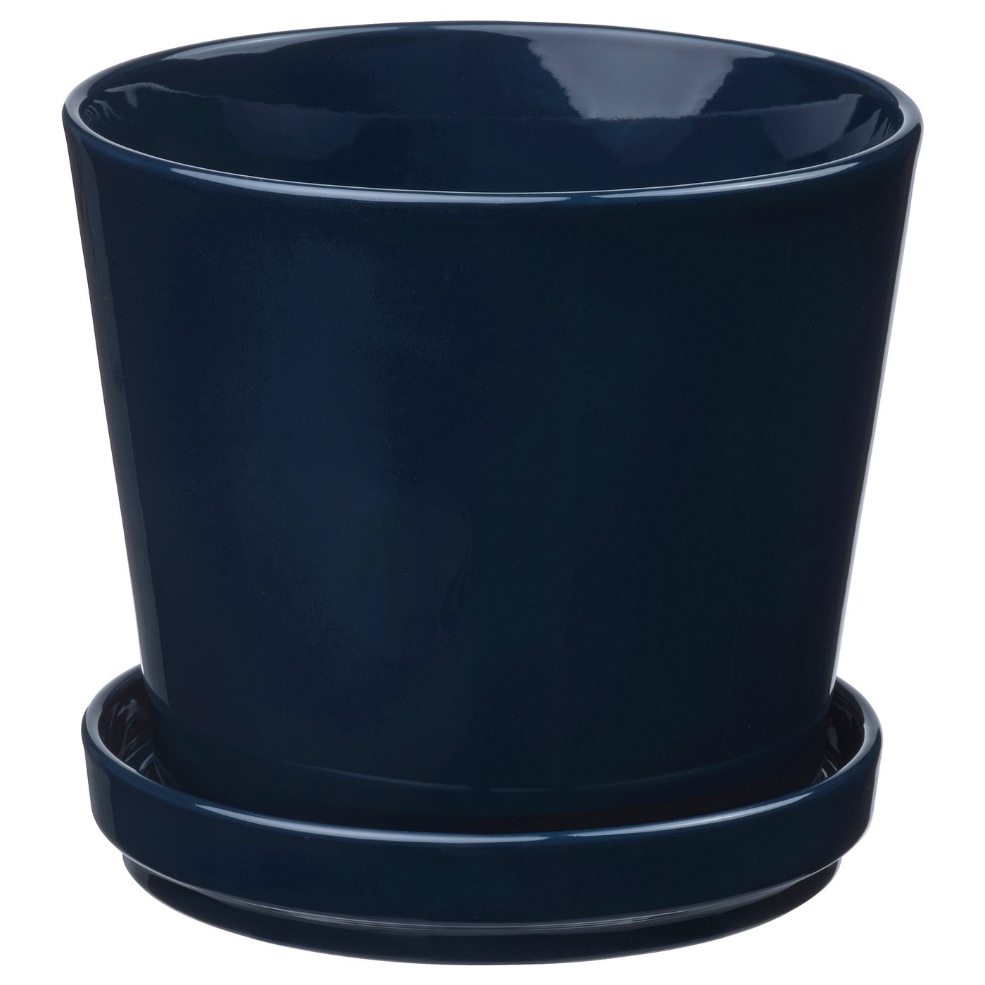 Klotl&amp;Ouml;nn Plant Pot With Saucer - In/outdoor/black-Blue 15 Cm