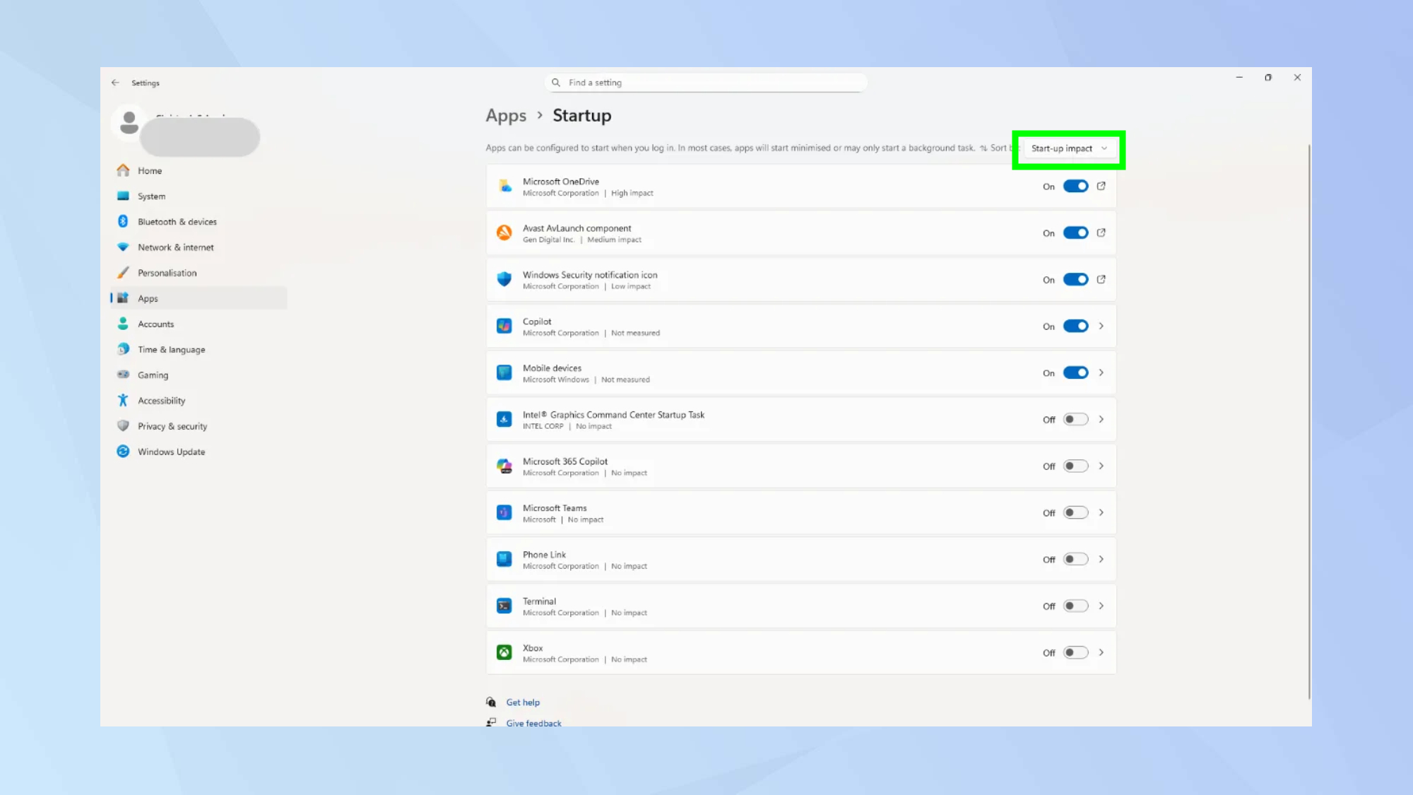 Windows 11 start-up impact