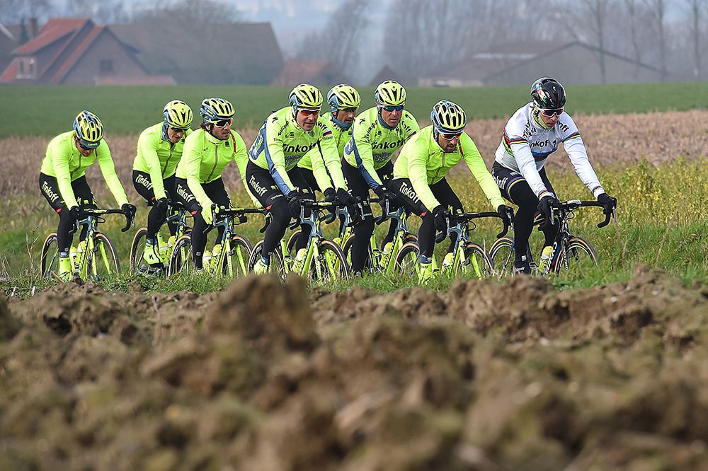 Peter Sagan and his Tinkoff teammates train in Belgium