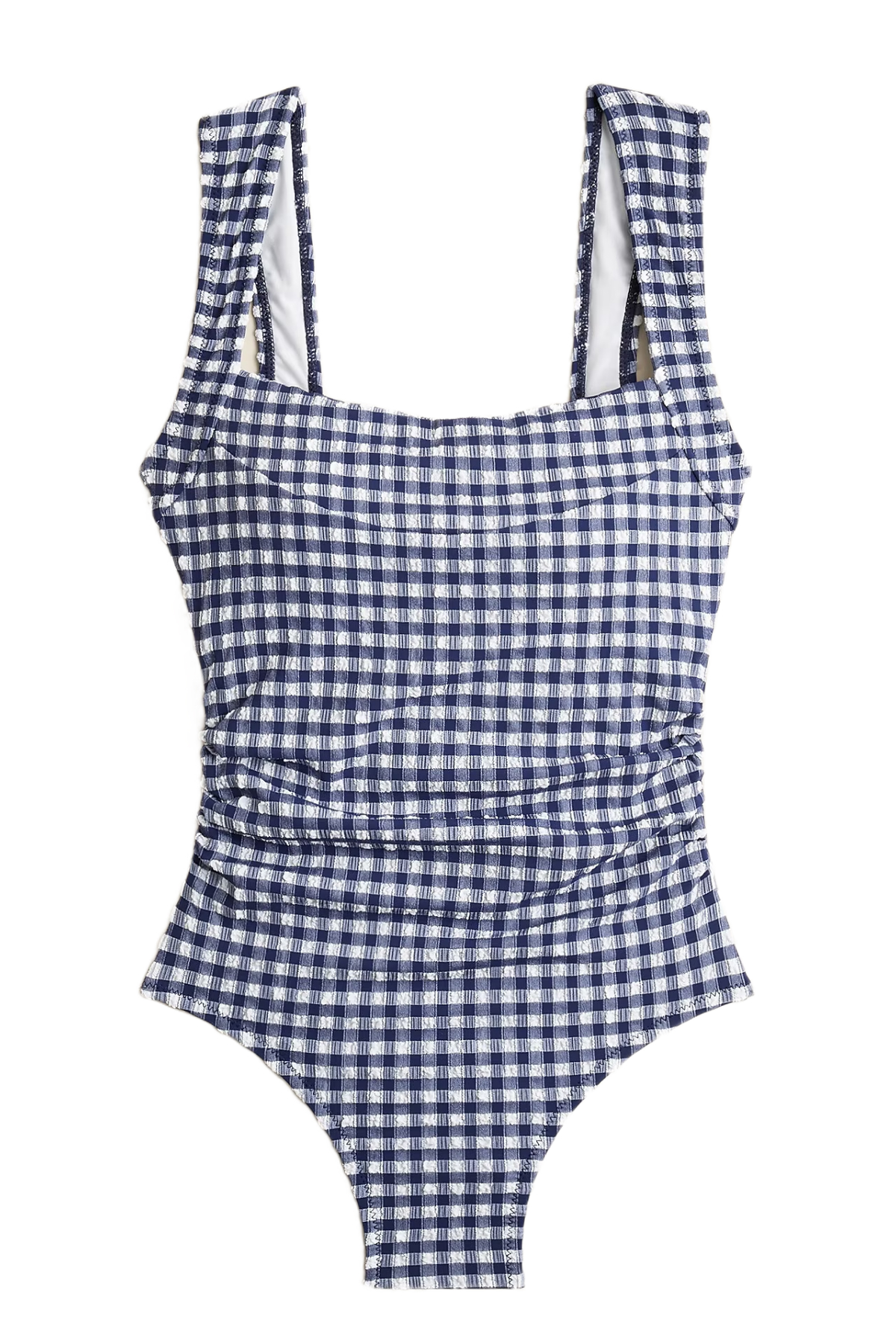 J.Crew Nia Ruched Squareneck One-Piece