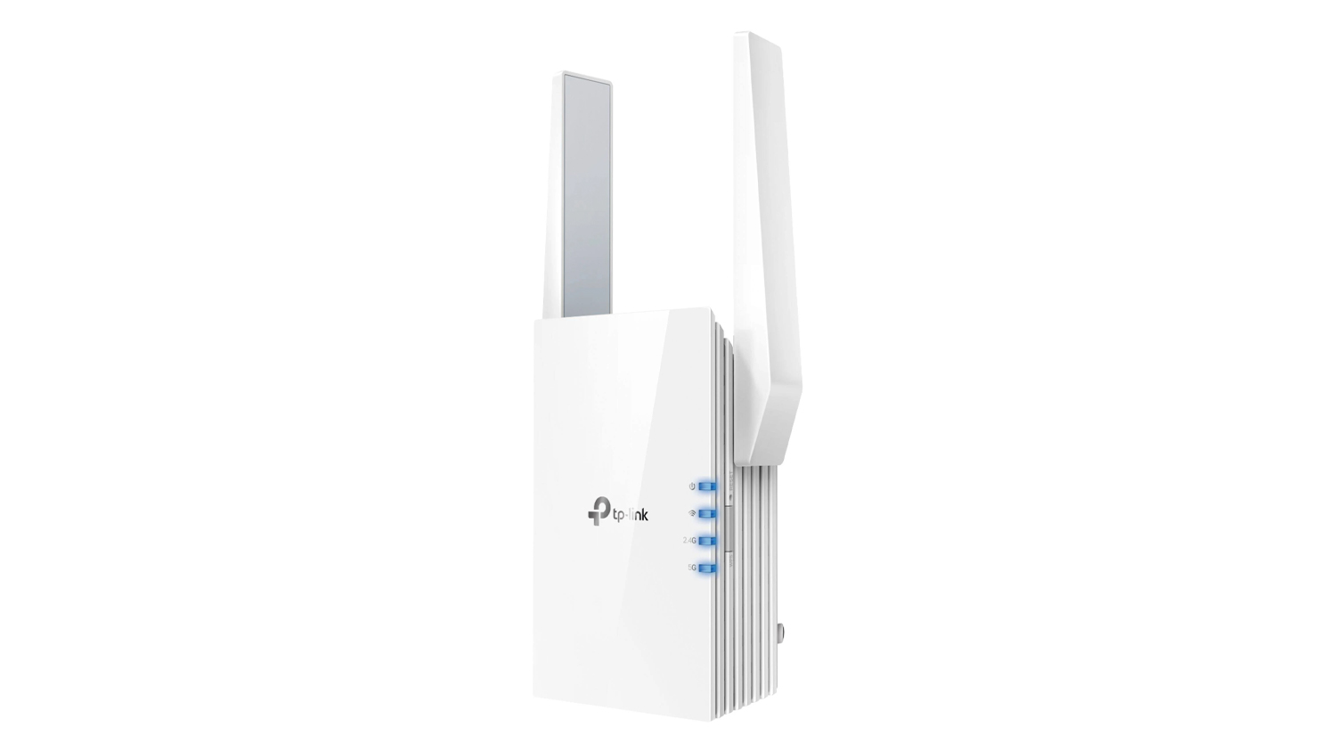 TP-Link RE605X WiFi 6 -toistin valkoista taustaa vasten