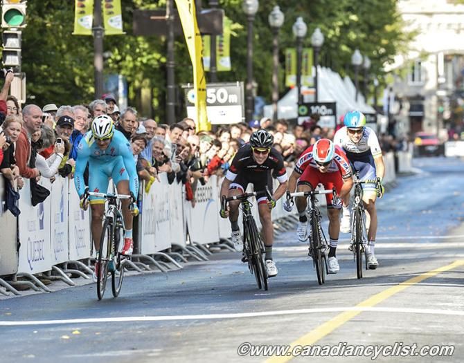 Qualifying heat -Borut Bozac (Astana) wins, Ryan McDonald (Canada) 2nd