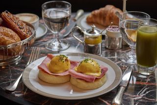eggs benedict at The Wolseley City
