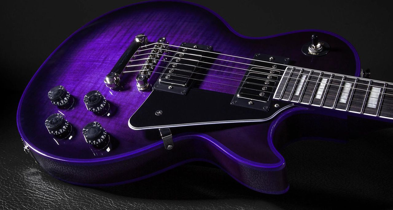 The Epiphone Limited Edition Les Paul Custom Widow introduces bold fresh colour burst finishes on the Les Paul Custom &ndash; Purple, Red, Indigo and Orange Burst, anyone?