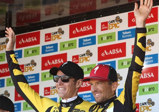 Cape Epic Winners Jaroslav Kulhavy and Christoph Sauser of Burry Stander-Songo