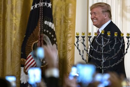 Donald Trump at White House Hanukkah event in 2019