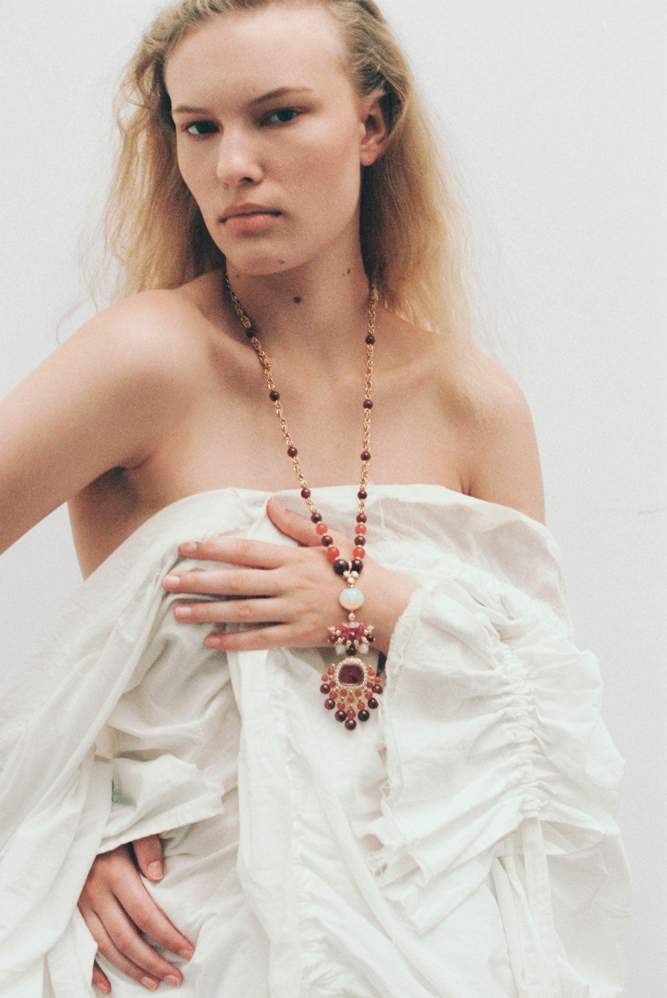 woman wearing diamond jewellery